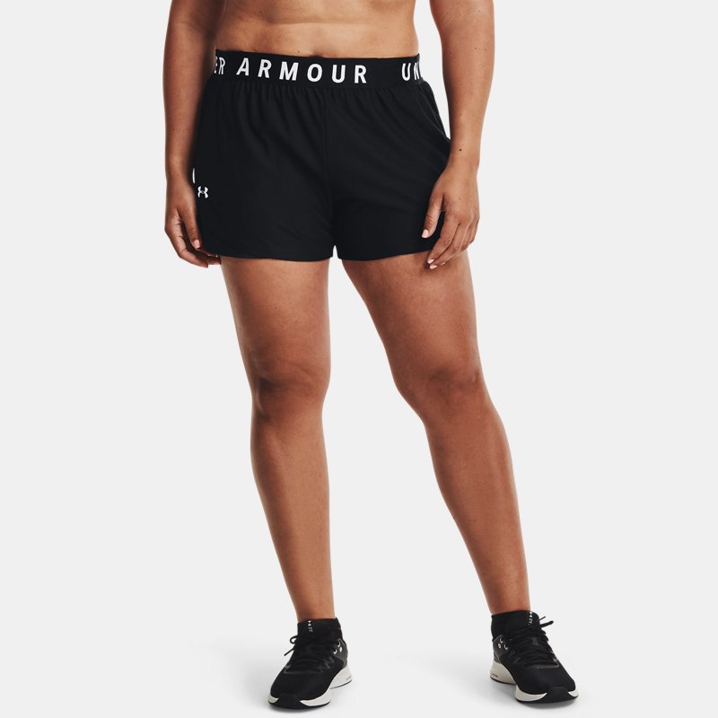 Women's Under Armour Play Up 3.0 Shorts Black / Black / White 3X